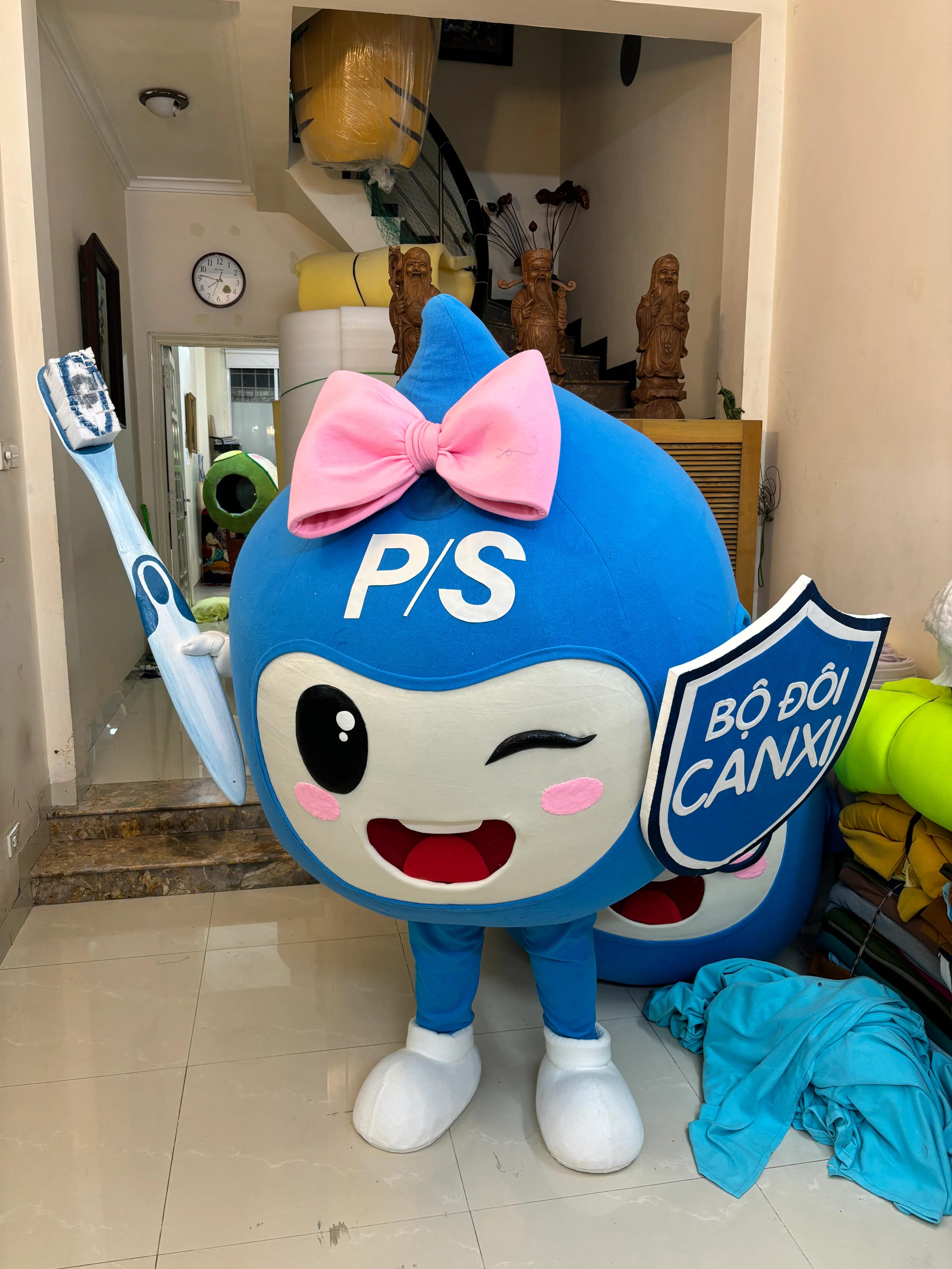 Mascot Kem đánh răng PS - ảnh thực tế