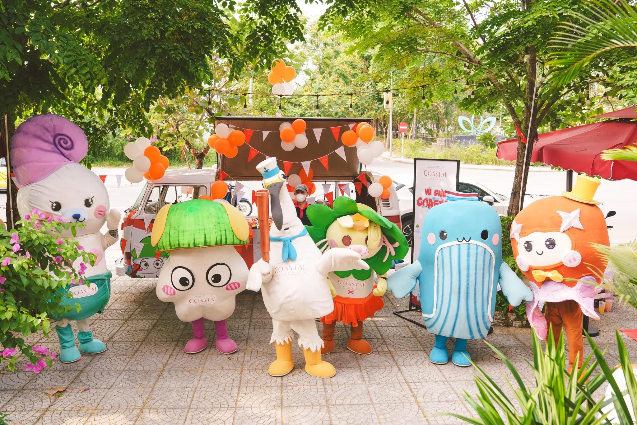 Mascot Những người bạn Đại Dương Coastal Quảng Ngãi - ảnh thực tế